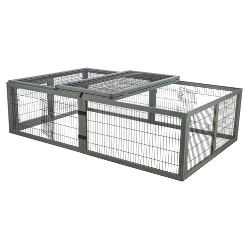 Trixie Freilaufgehege mit Abdeckung grau