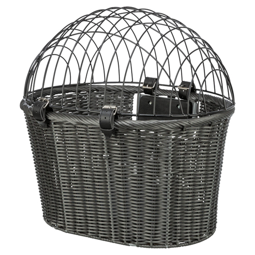 Trixie Front-Fahrradkorb Rattan anthrazit