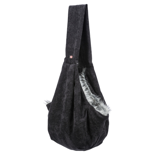 Trixie Fronttasche Soft schwarz/grau für Hunde