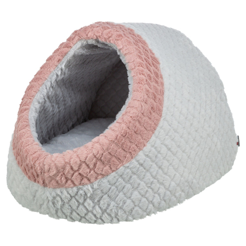 Trixie Höhle Kaline Mio grau/altrosa für Hunde, Maße: 35 x 26 x 41 cm
