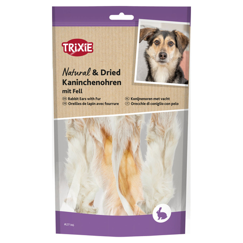 Trixie Hundesnack Kaninchenohren mit Fell 100 g