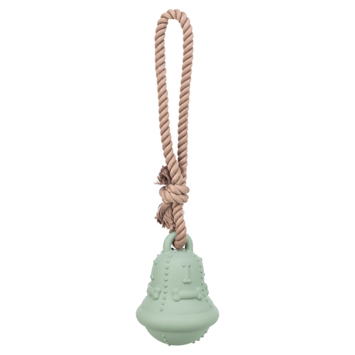 Trixie Hundespielzeug Glocke am Tau petrol