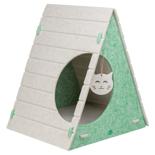 Trixie Katzen-Höhle Lucy sand/grün, Maße: 46 x 50 x 38 cm