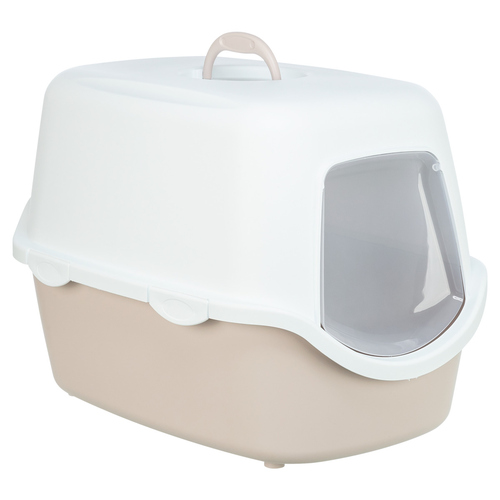 Trixie Katzentoilette Vico, mit Haube blush/weiß