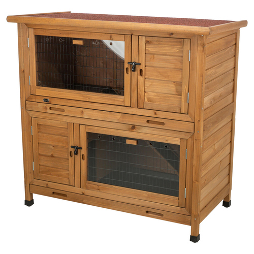 Trixie Kleintierstall mit Wärmedämmung dunkelbraun, Maße: 116 x 113 x 65 cm