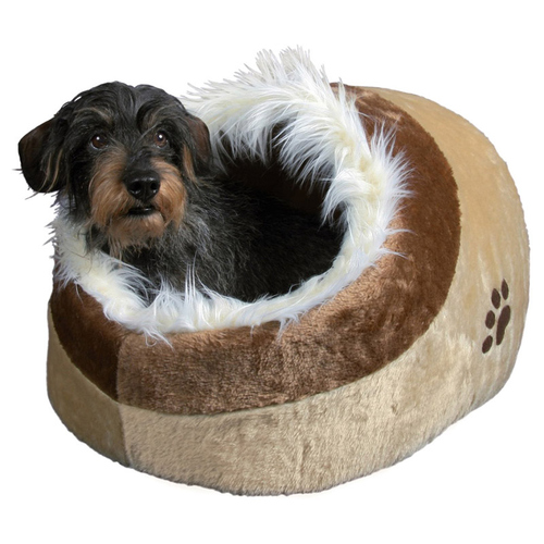 Trixie Kuschelhöhle Minou beige/braun für kleine Hunde, Maße: 41 x 30 x 50 cm