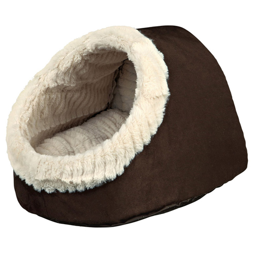 Trixie Kuschelhöhle Timur braun/beige für Katzen, Maße: 35 x 26 x 41 cm