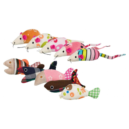 Trixie Maus und Fisch - 42 Stück