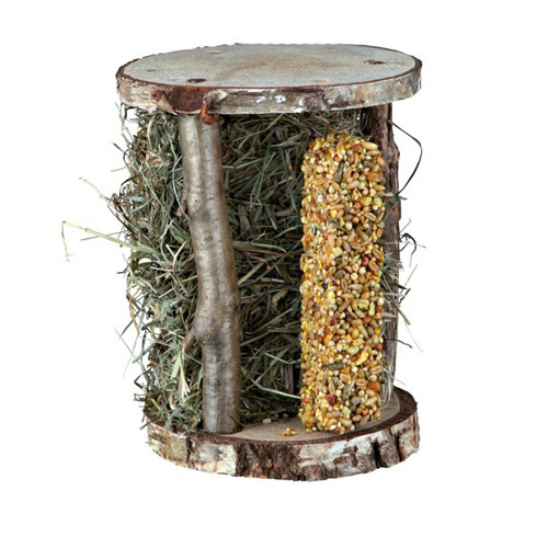 Trixie Natur-Snack Holzturm mit Bergwiesenheu / Knusperstange
