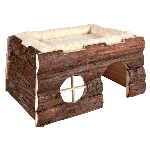 Trixie Natural Living Tilde Blockhaus mit Kuschelbett