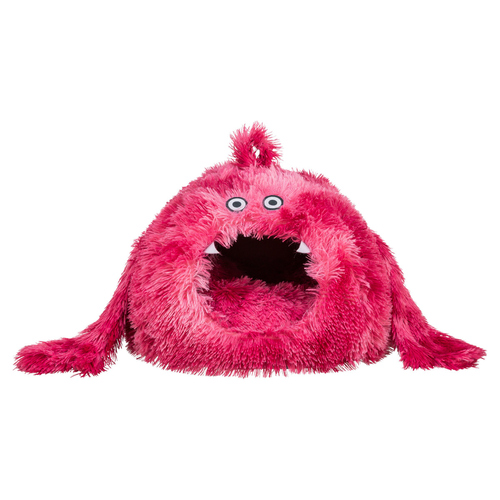 Trixie Plüschhöhle Monster pink-rot für Hunde