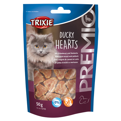 Trixie Premio Hearts, Entenbrust/Seelachs 50 g - 6 Packungen / Sparpaket Trixie Premio Hearts, Entenbrust/Seelachs 50 g - 6 Packungen / Sparpaket