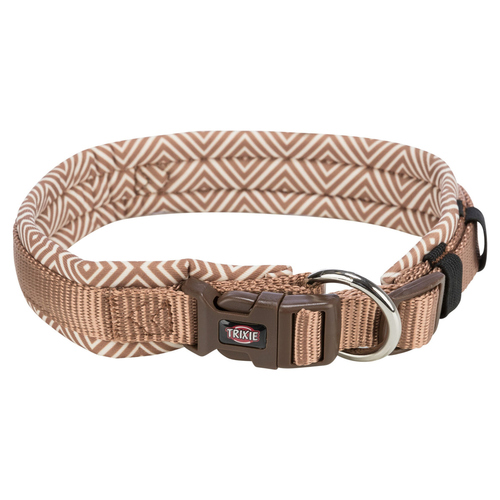 Trixie Premium Halsband mit Neopren-Polsterung Boho-Rauten/karamell, extra breit