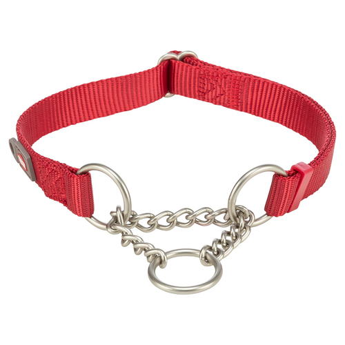 Trixie Premium Zug-Stopp-Halsband rot, Größe: S-M