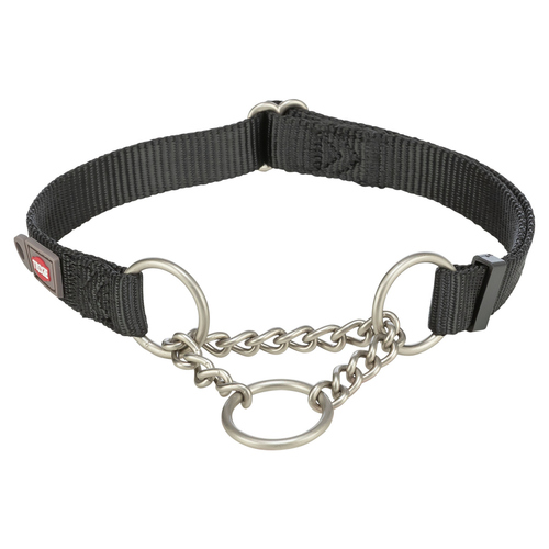 Trixie Premium Zug-Stopp-Halsband schwarz, Größe: L-XL