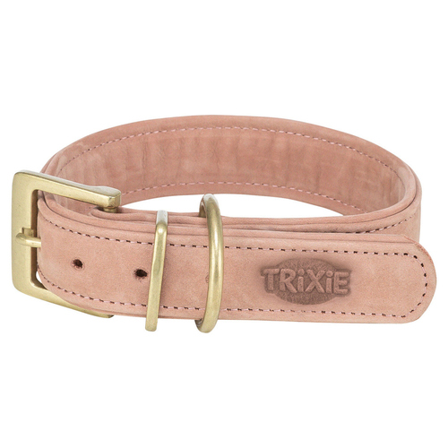 Trixie Pure Halsband, Leder extra breit rosa, Größe: M-L