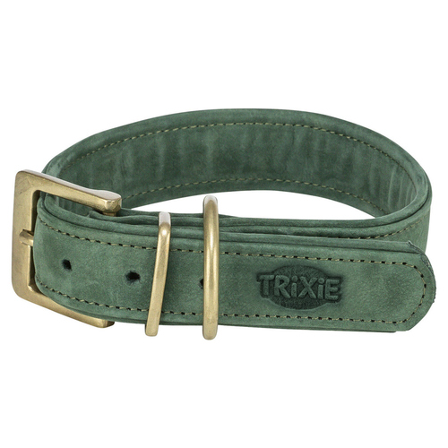 Trixie Pure Halsband, Leder extra breit salbei, Größe: L