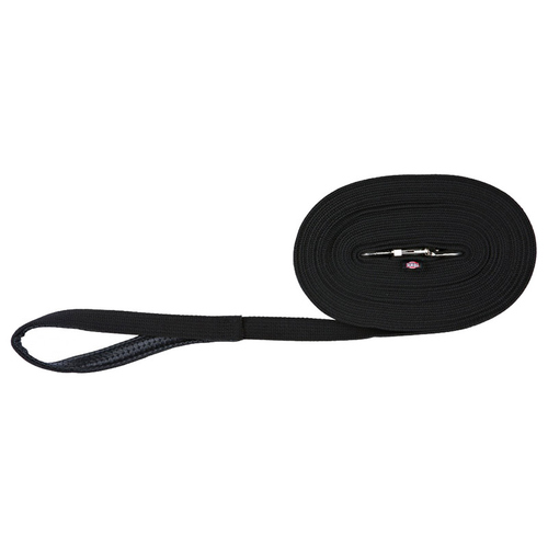 Trixie Schleppleine Gurtband schwarz, Maße: 15 m / 20 mm