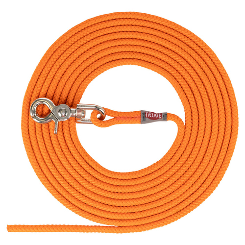 Trixie Schleppleine Trigger Snap Hook rund orange, Größe: S-M