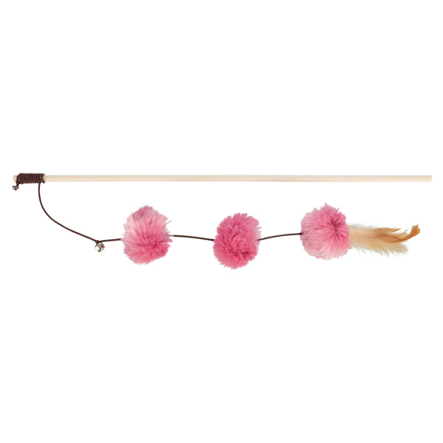 Trixie Spielangel mit Pompom-Bällen
