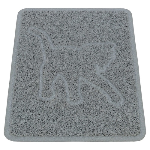 Trixie Vorleger für Katzentoiletten Katzensilouette PVC hellgrau Trixie Vorleger für Katzentoiletten Katzensilouette PVC hellgrau