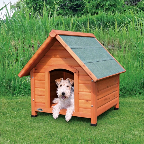 Trixie natura Hundehütte mit Satteldach Kiefernholz