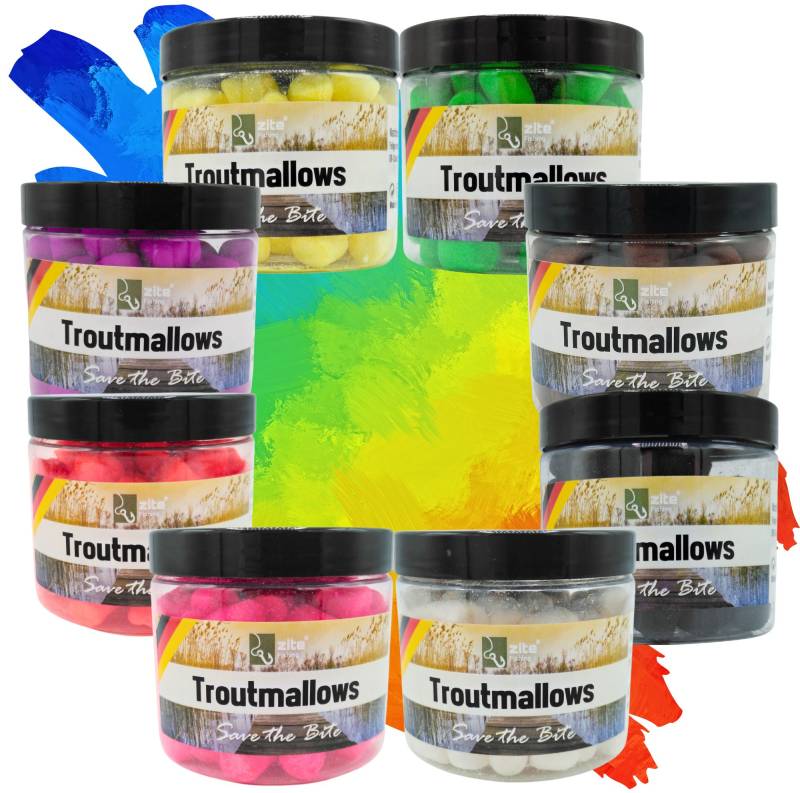Troutmallows Marshmallow Angelköder Forellenangeln - 8x40g Bundle
