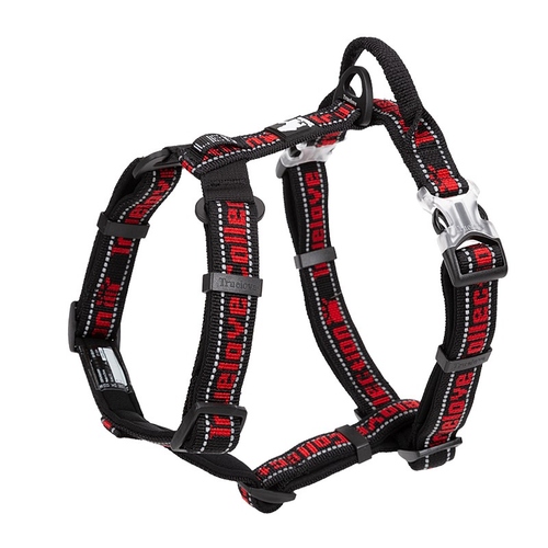 TrueLove Escape Geschirr mit Neopren unterlegt schwarz/rot, Größe: XS