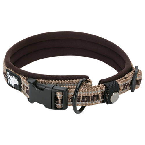 TrueLove Nylon Halsband mit Neopren unterlegt braun, Größe: XS