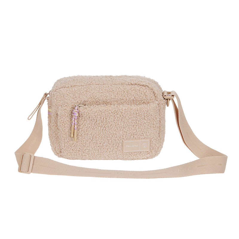 Umhängetasche Noka in Teddy-Fleece Beige