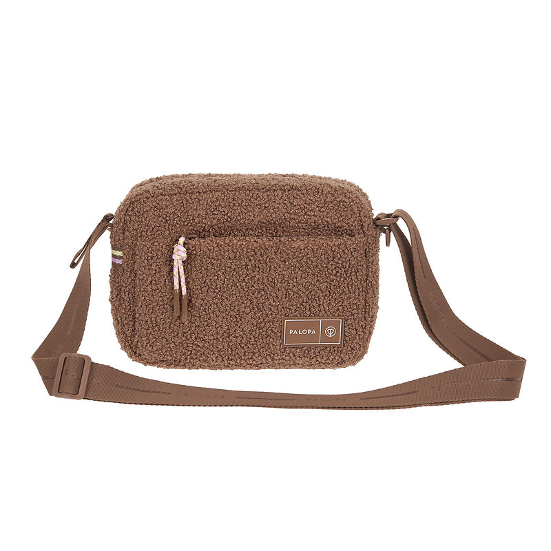Umhängetasche Noka in Teddy-Fleece Brown