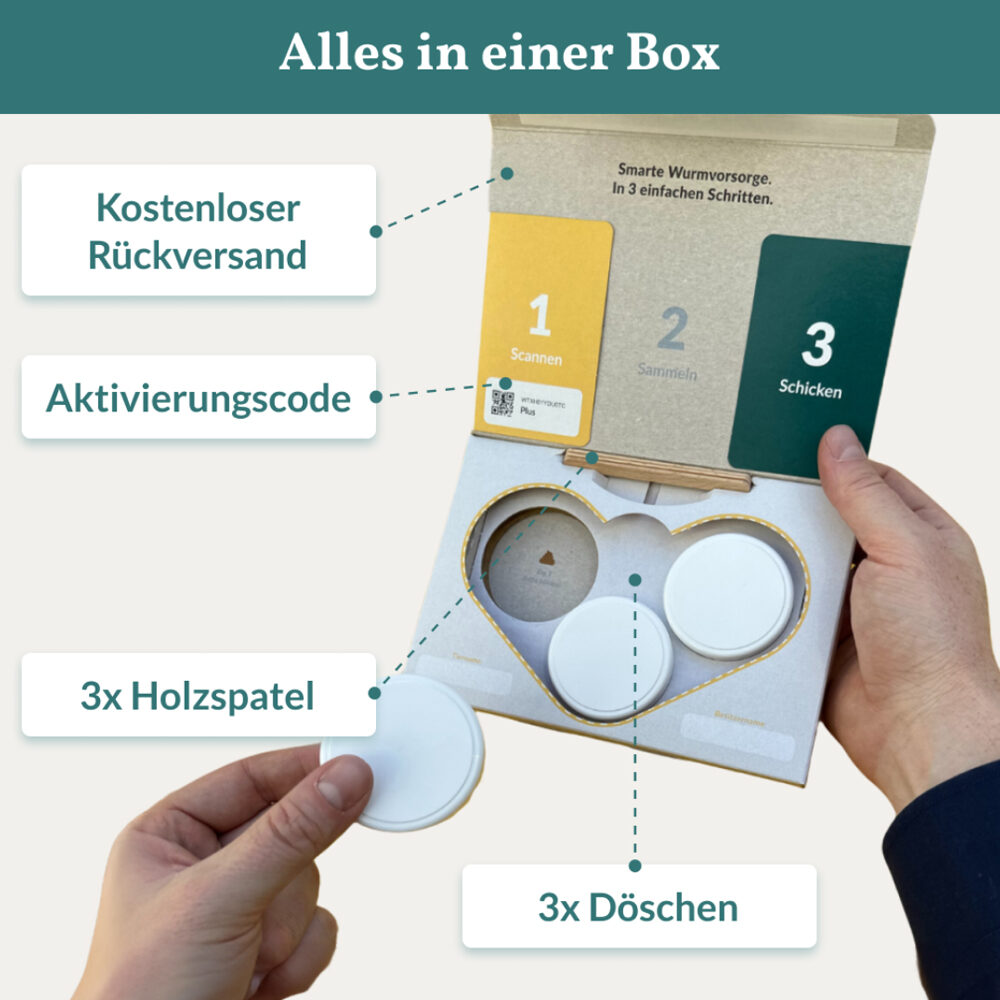 Vetevo Wurmtest Plus Hund – 1 Stück von Vetevo