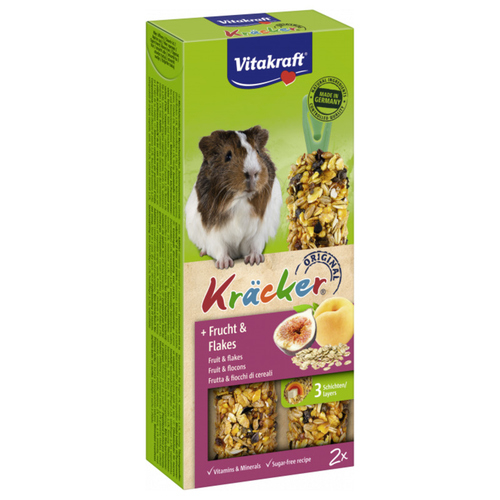 Vitakraft Kräcker® Frucht & Flakes für Meerschweinchen - 10 Stück