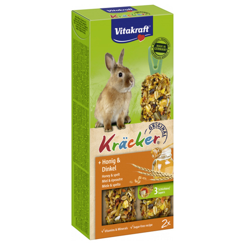 Vitakraft Kräcker® Honig für Zwergkaninchen 2er - 10 Stück