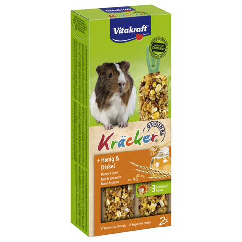 Vitakraft Kräcker® Honig & Dinkel für Meerschweinchen 2er - 10 Stück