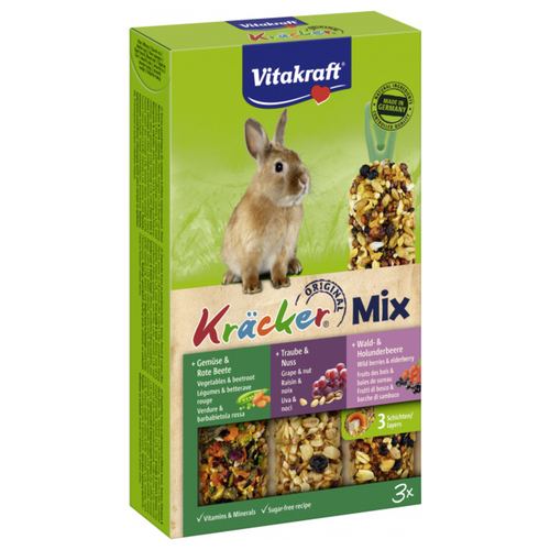 Vitakraft Kräcker® Mix + Gemüse / Nuss / Waldbeere 3er - 10 Stück