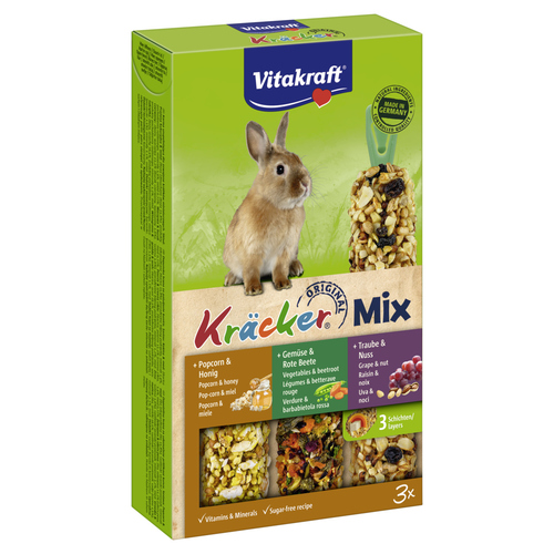 Vitakraft Kräcker® Mix + Popcorn / Gemüse / Nuss 3er - 10 Stück