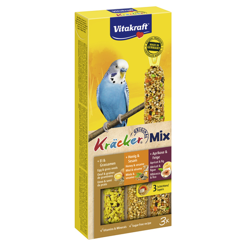 Vitakraft Kräcker® Mix Ei / Frucht / Honig für Sittiche - 10er Pack