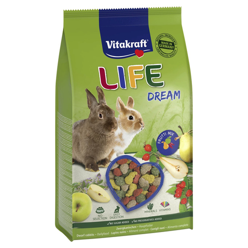 Vitakraft Life Dream Zwergkaninchen 600 g - 6 Stück