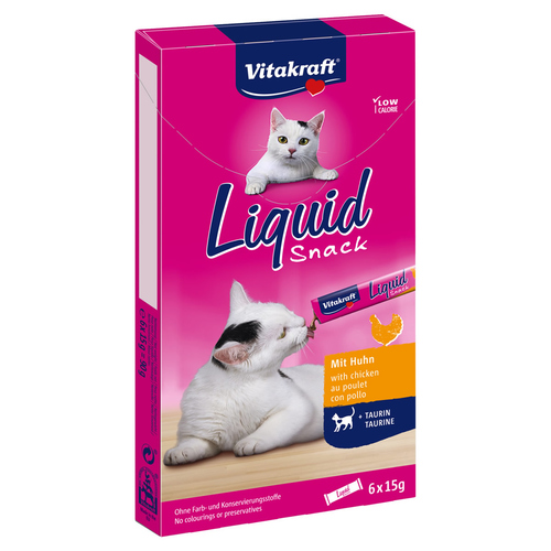 Vitakraft Liquid Snack Huhn + Taurin 6 x 15 g