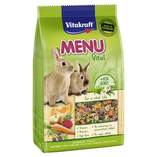 Vitakraft Menü Vital Zwergkaninchen 3 kg - 4 Stück