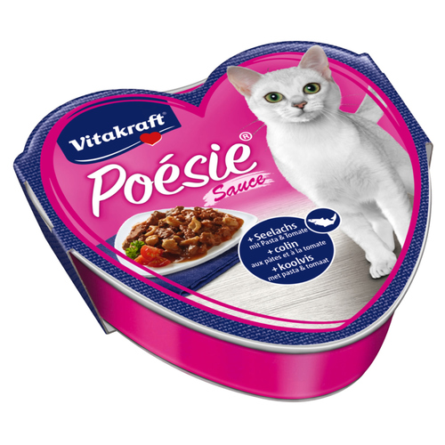 Vitakraft Poésie® + Seelachs mit Pasta & Tomate in Sauce 85 g