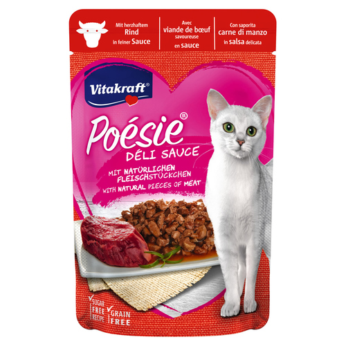 Vitakraft Poésie® DÉLI SAUCE + Rind 85 g