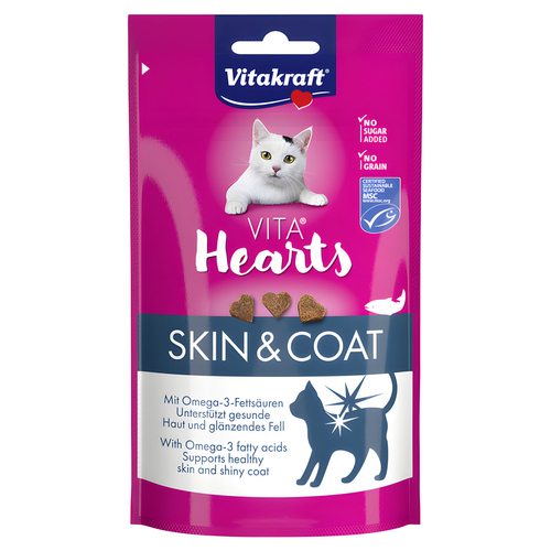 Vitakraft VITA Hearts® SkinCoat Lachs MSC 40 g