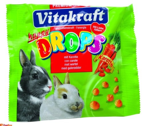 Vitakraft happy Drops mit Karotte für Zwergkaninchen 40g von VITAKRAFT