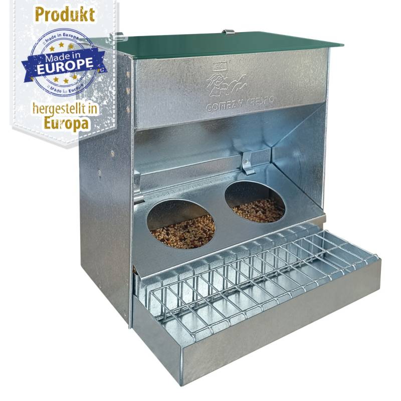 Vogel Futterautomat für Sittiche verzinkt - 2 Fressstellen Vogel Futterautomat für Sittiche verzinkt - 2 Fressstellen