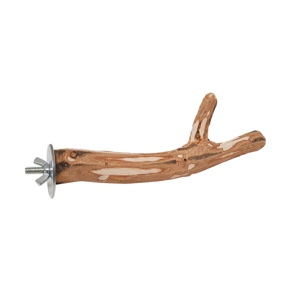 Vogel-Y-Sitzstange aus Naturholz - 20 cm