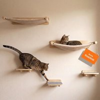WOOWOOD Kletterwand Katzen Kati Kat 5-teilig, Massivholz WOOWOOD Kletterwand Katzen Kati Kat 5-teilig, Massivholz