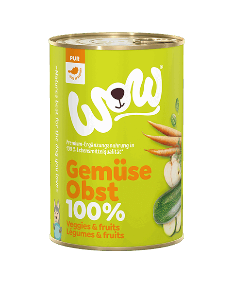 WOW Nassfutter für Hunde 100 % GEMÜSE & OBST - Sparpaket: 6 x 400g
