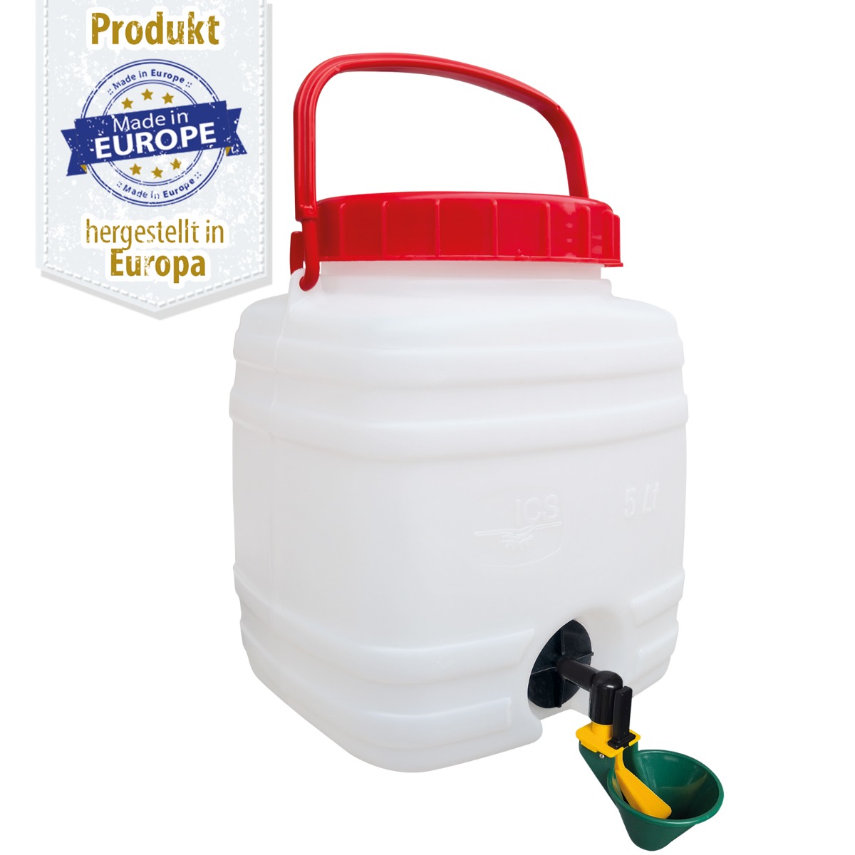 Water Tank Comfort - Geflügel Tränke mit Tränkbecken - 5 Liter - Hühner Tränke